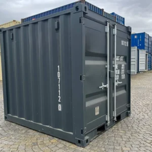 8 fuß seecontainer grau | robuste kompaktlösung