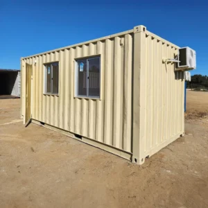 20 fuß bürocontainer mit klimaanlage | isoliert | erhöhte sicherheit | brandbeständig