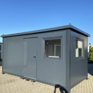 Bürocontainer 5×2,4 Meter mit integriertem Bad und Dusche – Komplett ausgestattet